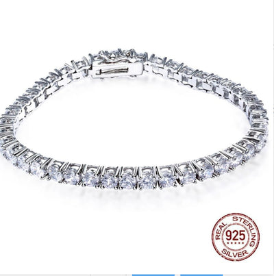 Pulsera de Plata S925 Cadena de Tenis 17-19cm Largo Ajustable - Image 6