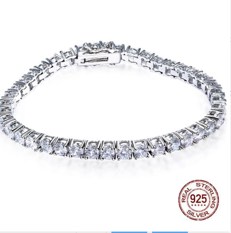 Pulsera de Plata S925 Cadena de Tenis 17-19cm Largo Ajustable - Image 6