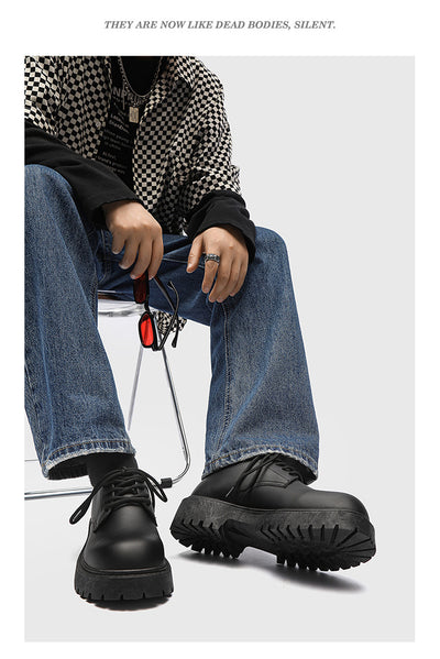 Zapatos Casuales Británicos para Hombre con Suela Elevada - Image 11