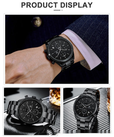 Reloj de Cuarzo Multifuncional Impermeable para Hombre - Estilo Ejecutivo - Image 13