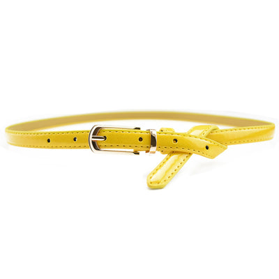 Cinturón de Cuero Charol para Mujer con Hebilla de Color Caramelo - Image 8