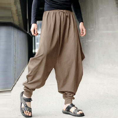 Pantalones Harem Vintage para Hombre - Comodidad y Estilo Retro - Image 10