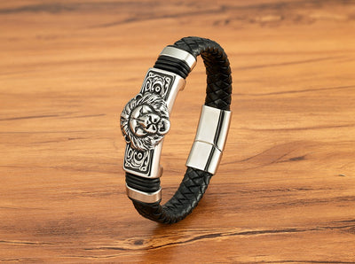 Pulsera Magnética de Cuero Genuino para Hombre - Acero Inoxidable Resistente - Image 23