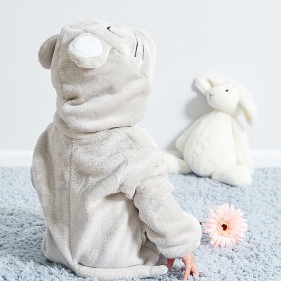 Pijama Mameluco Infantil Estampado Ratón - Diseño Otoñal en Franela - Image 3