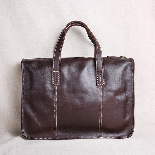 Maletín Ejecutivo de Cuero Vintage - Bolsa para Laptop Estilo Clásico - Image 8