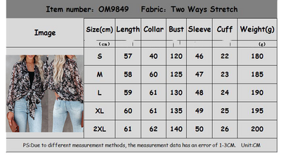 Camisa Cardigan Estampada de Manga Larga para Mujer - Image 6