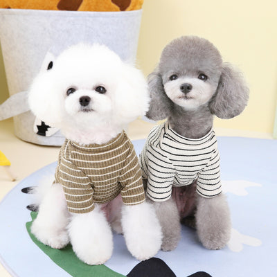 Playera Rayada con Anillo para Cachorros - Ropa Cómoda para Mascotas - Image 17