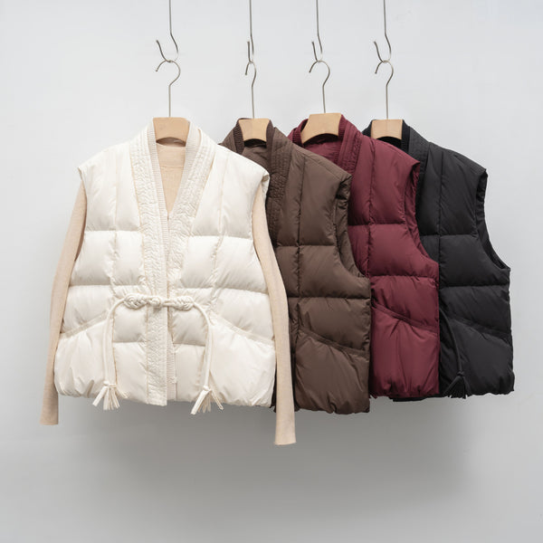 Chaleco Suelto V-Neck Colores Lisos - Estándar Nacional Otoño Invierno