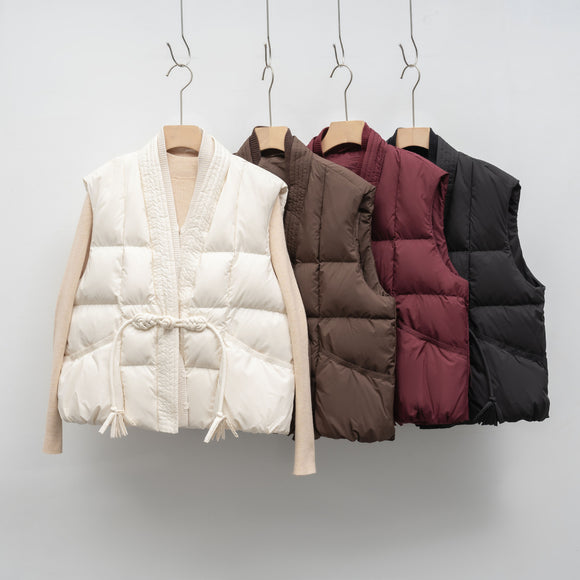 Loose V-Neck Vest Solid Colors - National Standard Autumn Winter