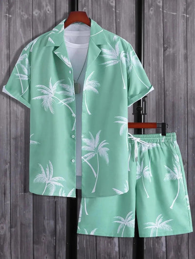 Conjunto Hawaiano Hombre: Camisa y Shorts Holgados de Manga Corta - Image 59