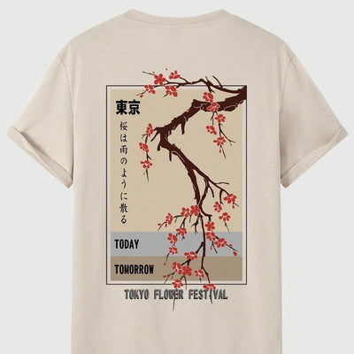 Playera Estampada Festival de Flores Tokio para Hombre