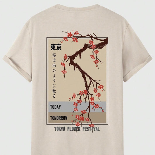 Playera Estampada Festival de Flores Tokio para Hombre