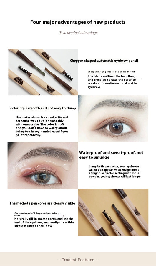 Lápiz de Cejas Doble Punta Ultra Fino Impermeable y Resistente al Sudor - Image 18
