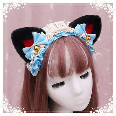 Diadema Lolita Gatita de Peluche con Encaje - Accesorio Anime Japonés - Image 4