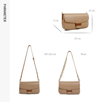 Bolso de Cuero Genuino con Cadena - Versátil y Elegante - Image 10