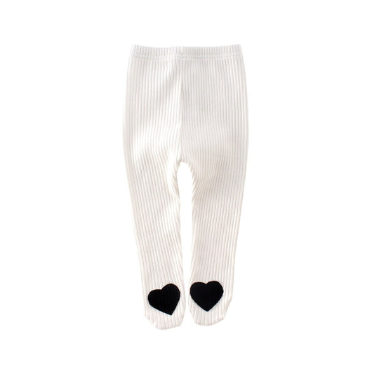 Leggings de Bebé con Corazón en Algodón - Perfectos para Primavera y Otoño - Image 5