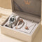 Quartz Women's Watch Gift Box Steel Belt Negro