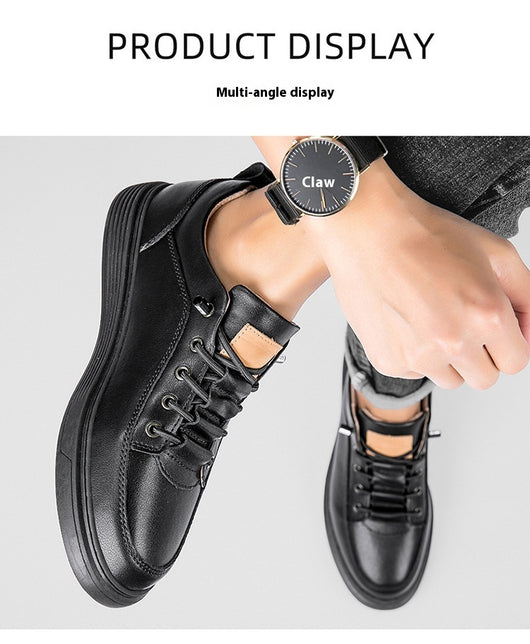 Zapatos Skateboard Cuero Talla Grande Estilo Retro Punching Confort Suave - Image 26