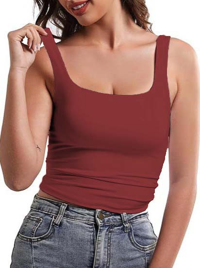 Blusa Espalda Descubierta con Cuello Cuadrado sin Mangas - Image 15
