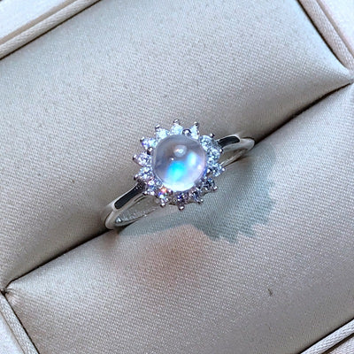 Anillo de Hada de Plata 925 con Piedra de Luna Azul Natural - Image 13