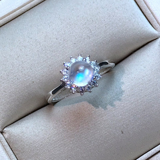 Anillo de Hada de Plata 925 con Piedra de Luna Azul Natural - Image 13