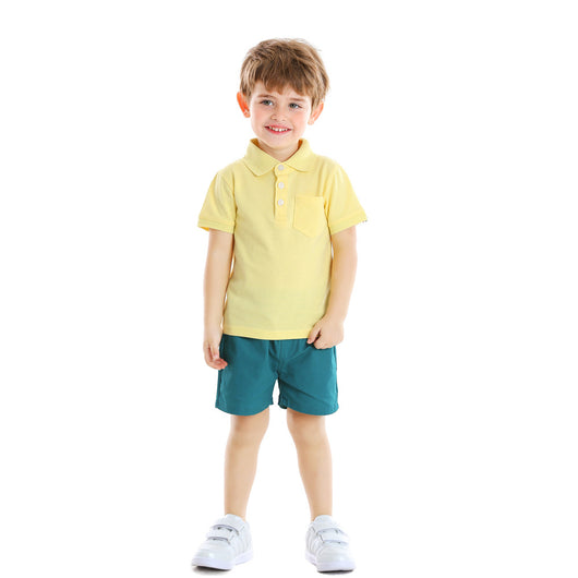 Playera Infantil Manga Corta Estilo College Transpirable con Cuello - Image 14