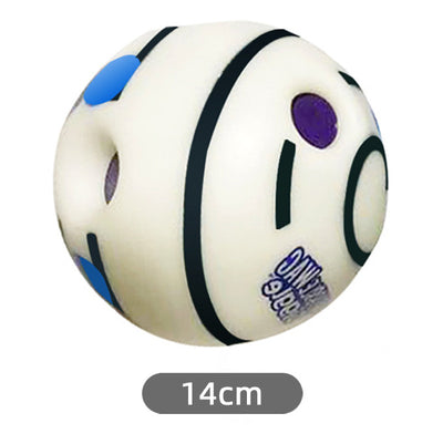 Yellow and green textured dog toy ball with food leakage holes, measuring 10cm in diameter. - Image 14
