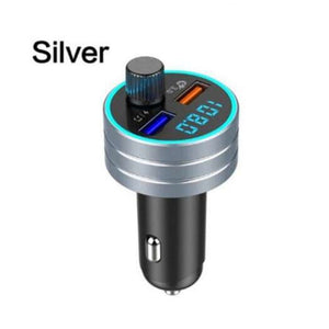 Transmisor Bluetooth Dual USB con Cargador de Auto Multifuncional - Image 2