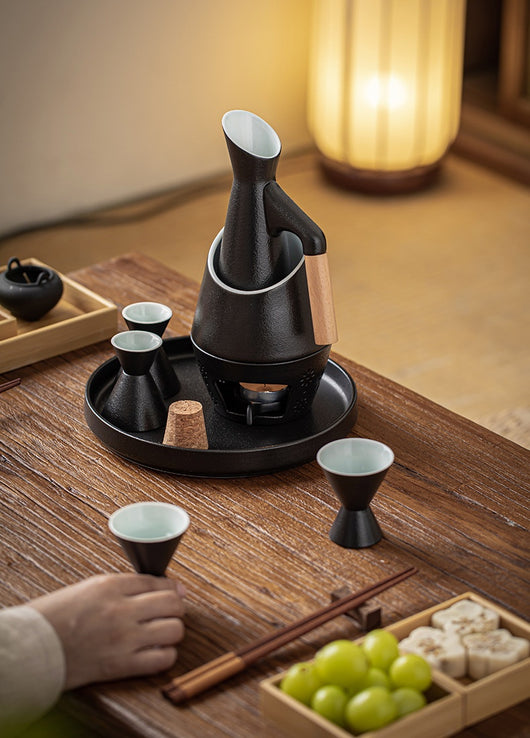 Calentador de Vino Porcelana Negra Japonesa - Image 11