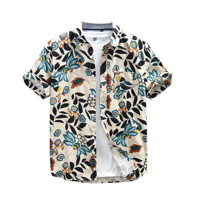 Camisa Casual Hombre Estilo Japonés con Estampado - Image 5