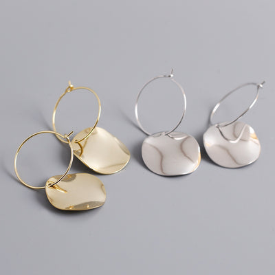 Aretes de Plata 925 con Textura de Onda Irregular - Image 10
