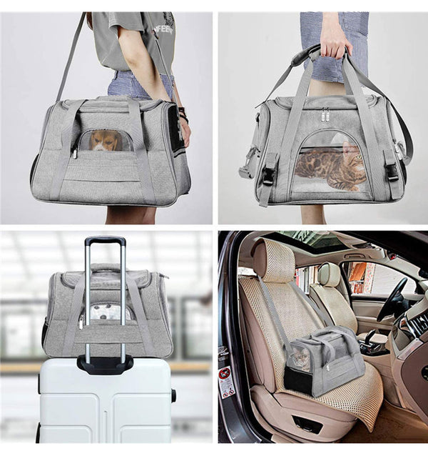 Transportín Diagonal para Mascotas - Bolsa Portátil de Un Hombro