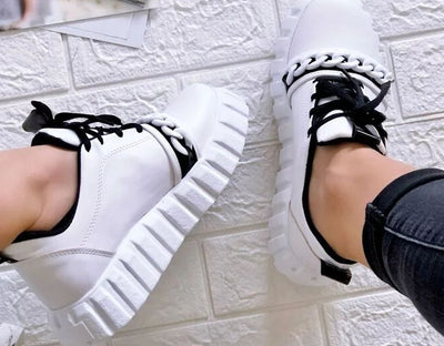 Zapatillas Deportivas Casuales con Plataforma y Cordones para Mujer - Image 5