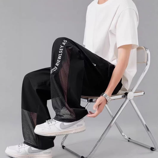 Pantalones Rectos de Seda de Hielo para Hombre - Cómodos y Frescos - Image 3