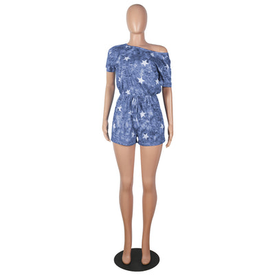 Enterizo Corto Tie-dye Estampado Creativo para Mujer - Image 13