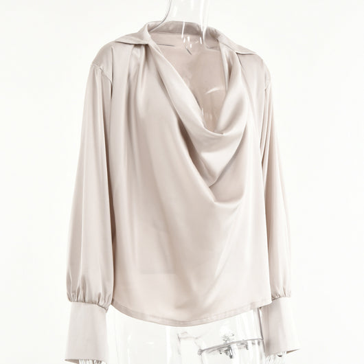 Blusa Suelta para Mujer con Escote Asimétrico Elegante - Image 16