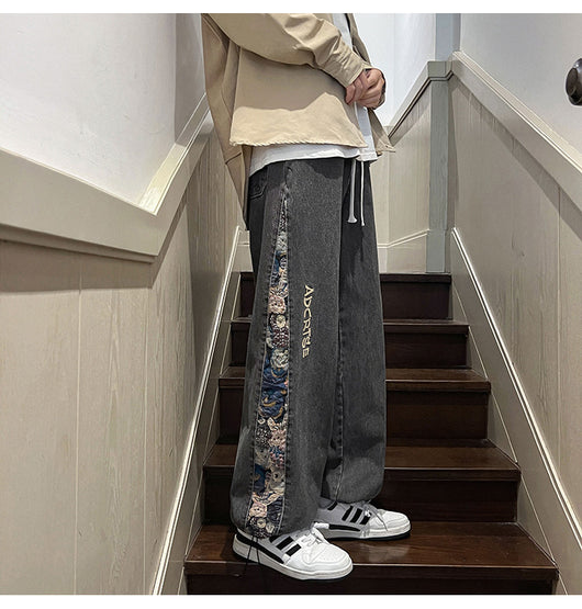 Jeans Holgados de Moda Urbana para Hombre - Diseño Parejas Casual Otoño - Image 13