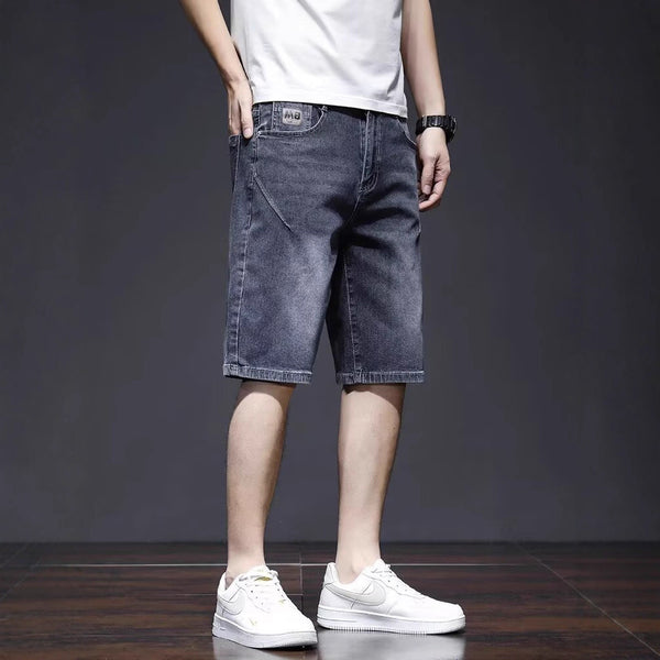 Shorts de Mezclilla Rectos Ligeros para Hombre - Perfecto para Verano