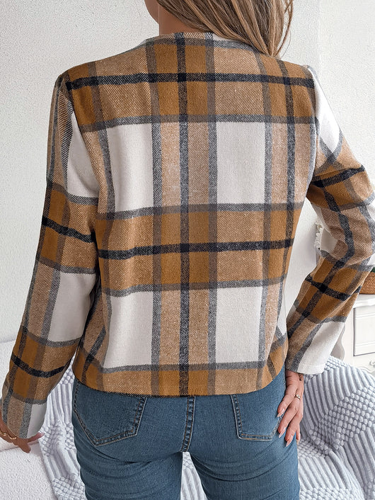 Conjunto de Tweed a Cuadros Manga Larga para Mujer - Image 28