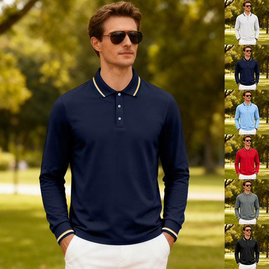Polo Jacquard Casual para Hombre - Secado Rápido y Transpirable - Image 22
