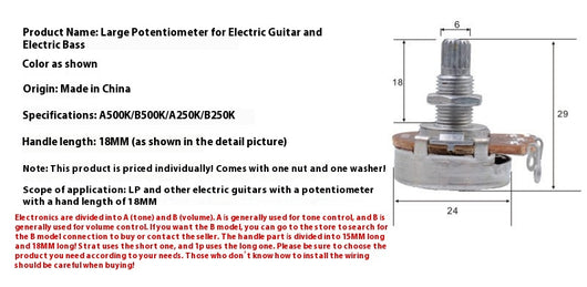 Perilla de Control de Tonalidad para Guitarra Eléctrica - Image 14