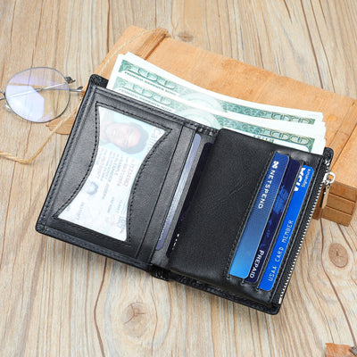 Billetera de Cuero Genuino para Hombre con Cierre Seguro y Protección Anti-fraude - Image 7