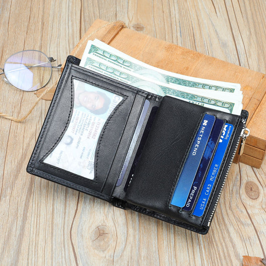 Billetera de Cuero Genuino para Hombre con Cierre Seguro y Protección Anti-fraude - Image 7