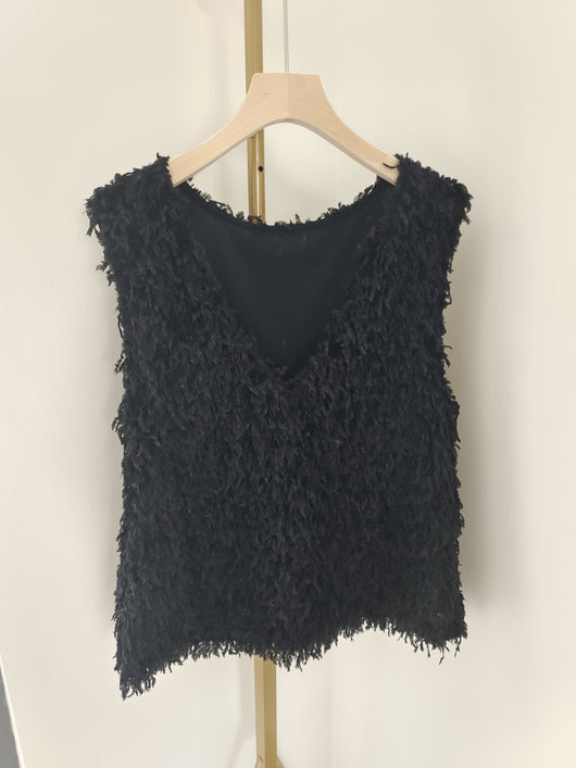 Chaleco Mujer Cuello V sin Mangas con Borlas Elegante - Image 8