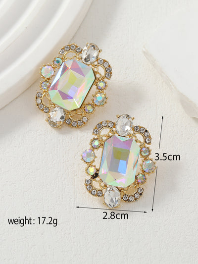 Aretes de Cristal Lujo Geométricos con Gota de Agua - Image 15