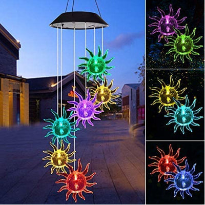 Lámpara Solar Decorativa con Carillón de Viento - Colibrí y Mariposa - Image 17