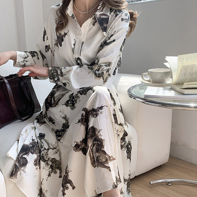 Conjunto Falda Alta con Blusa Estampado Tinta Artística - Image 10