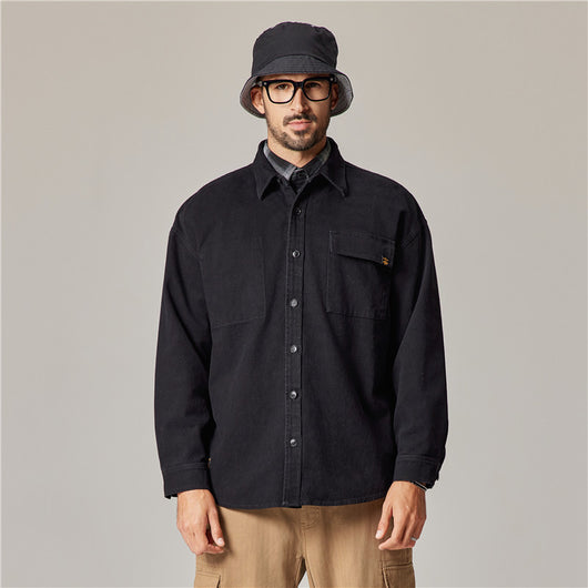 Chamarra Overol Retro Americana para Hombre en Algodón Pesado - Image 6