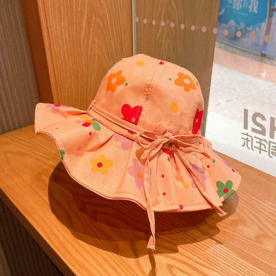Sombrero de Ala Ancha con Flores para Niñas - Protección Solar Infantil - Image 7