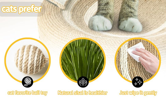 Cama Rascador 3 en 1 para Gatos con Almohadillas de Sisal Antideslizantes - Image 8